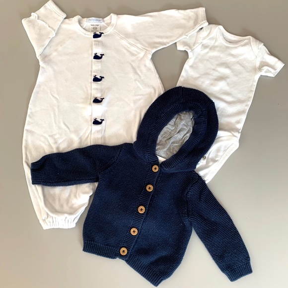 Baby 0-3-6 mo lot jacket / whale jumpsuit /onesie - Picture 7 of 7